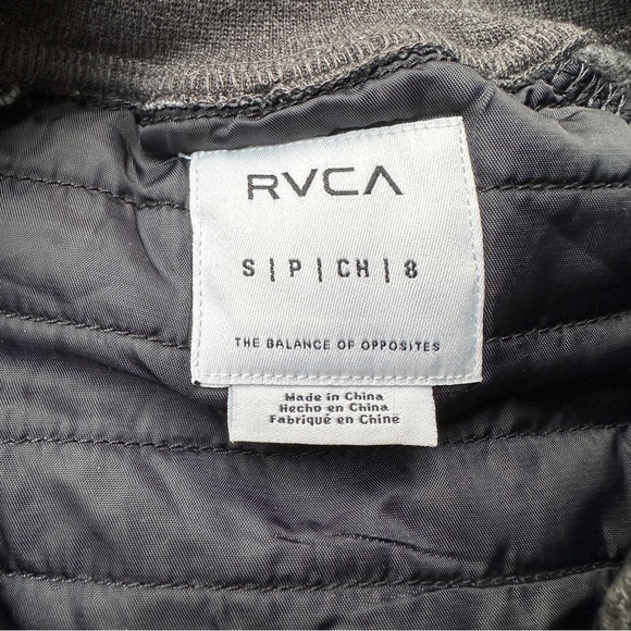 RVCA S Grey Quilted Jacket - Picture 2 of 9